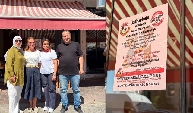 SAFRANBOLU’DA DÜRÜMCÜDEN ÖRNEK DAYANIŞMA KAMPANYASI