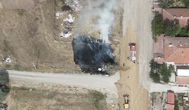 YAPRAKLI'DA OT YANGINI BÜYÜMEDEN SÖNDÜRÜLDÜ