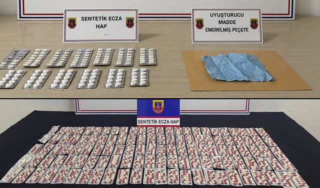 JANDARMADAN BİN 901 SENTETTİK ECZA ELE GEÇİRDİ