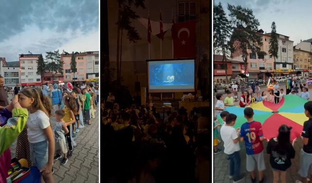 YENİCE’DE ÇOCUKLAR AY IŞIĞINDA SİNEMA KEYFİ YAŞADI