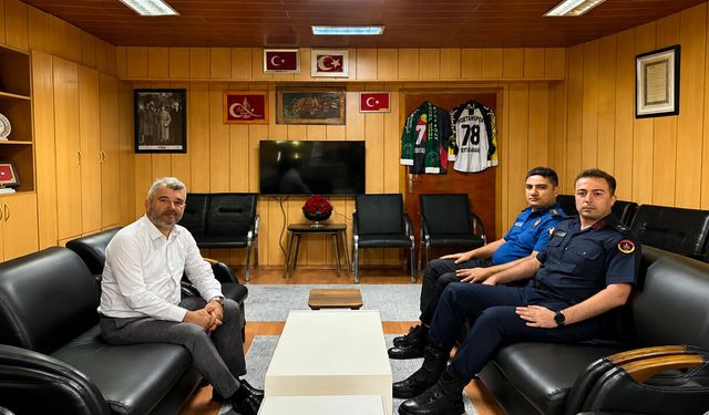 YENİCE İLÇE JANDARMA KOMUTANI'NDAN BAŞKAN KARAKAŞ'A ZİYARET