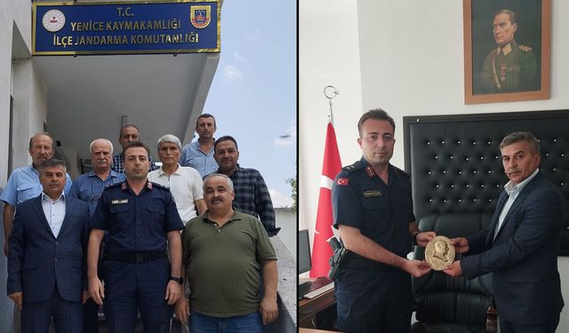 MHP YENİCE İLÇE TEŞKİLATI'NDAN JANDARMA KOMUTANI ERDİNÇ KARAKÜLAH'A ZİYARET