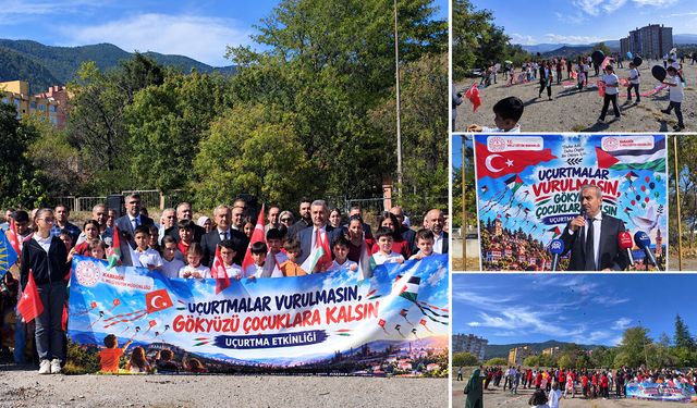 ÇOCUKLAR BARIŞ İÇİN UÇURTMA UÇURDU