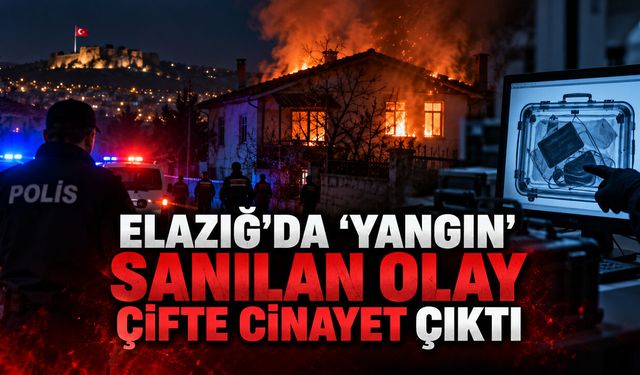 ELAZIĞ’DA “YANGIN” SANILAN OLAY ÇİFTE CİNAYET ÇIKTI