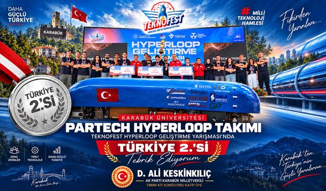 KESKİNKILIÇ'TAN TÜRKİYE İKİNCİSİ PARTECH'E TEBRİK