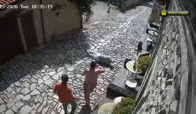 SAFRANBOLU’DA YAŞLI ADAMIN DÜŞTÜĞÜ ANLAR KAMERADA
