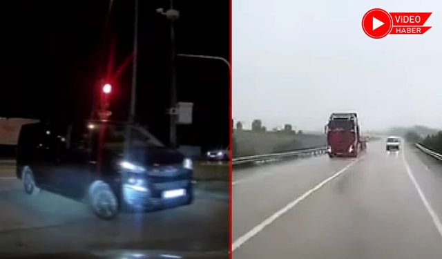 KARABÜK’TE İKİ AYRI TRAFİK TEHLİKESİ KAMERADA