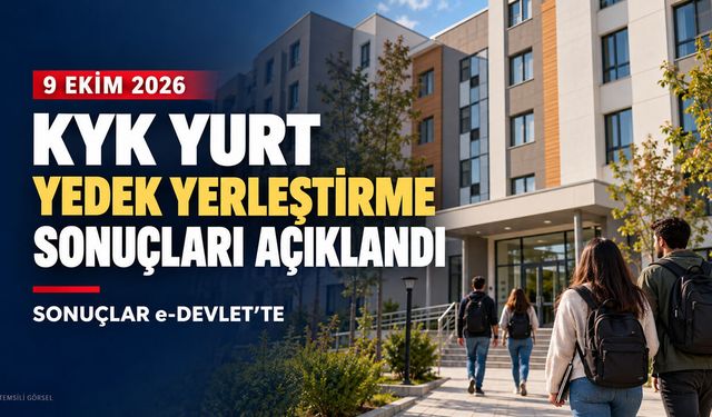 KYK YURT YEDEK YERLEŞTİRME SONUÇLARI AÇIKLANDI