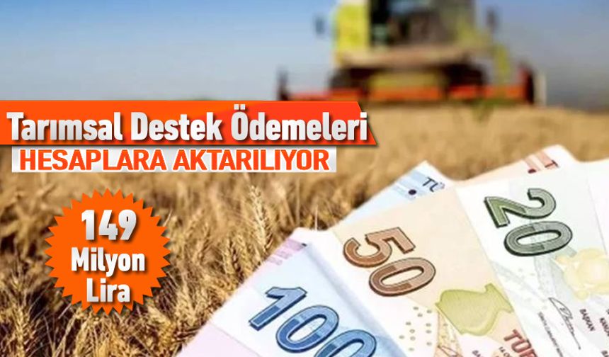 TARIMSAL DESTEK ÖDEMELERİ YAPILIYOR