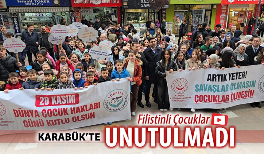 KARABÜK'TE FİLİSTİNLİ ÇOCUKLAR UNUTULMADI