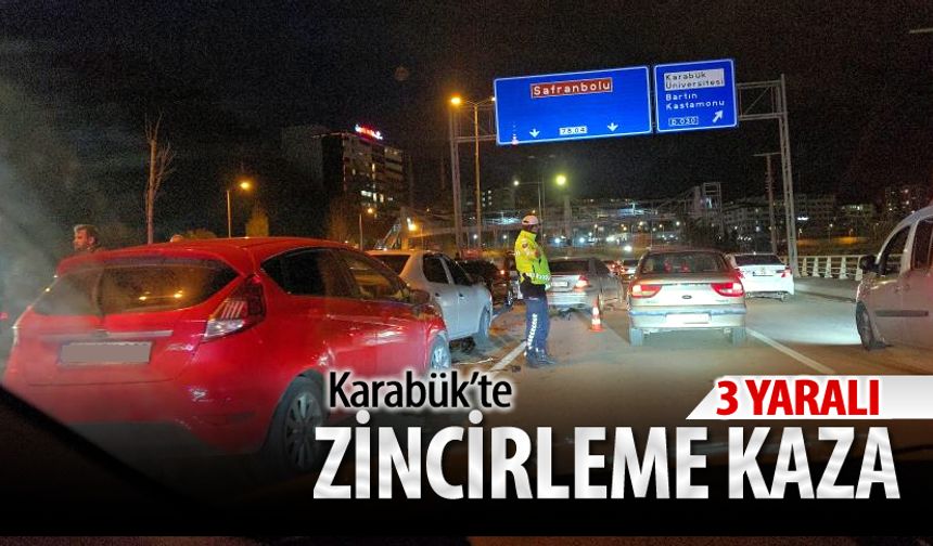 ZİNCİRLEME TRAFİK KAZASI: 3 YARALI