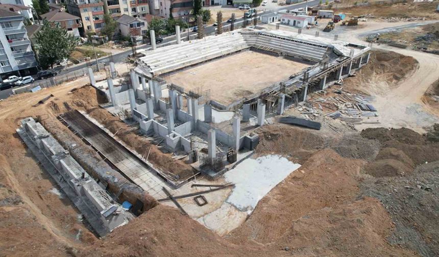 ZONGULDAK'TA SPOR SALONU İNŞAATI DEVAM EDİYOR
