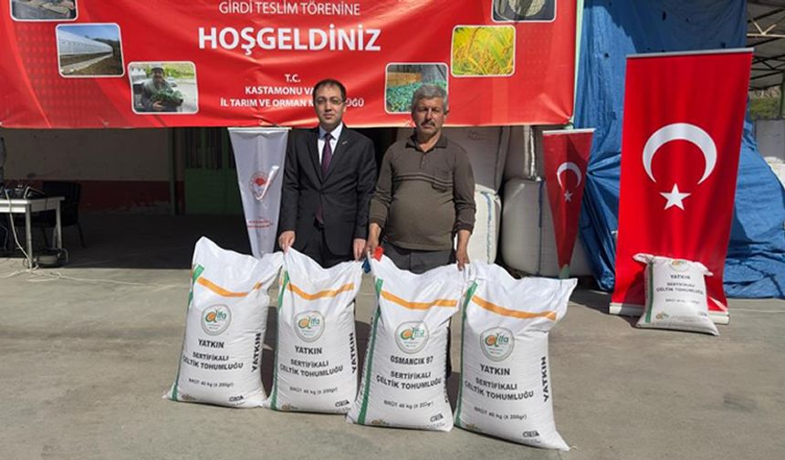 KASTAMONU'DA ÇELTİK TOHUMU DAĞITILDI