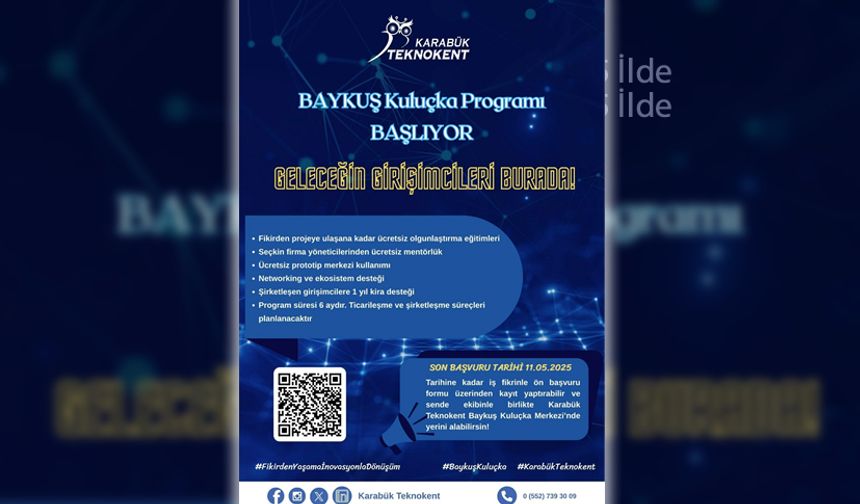 BAYKUŞ ÖN KULUÇKA PROGRAMI 2025 BAŞVURULARI BAŞLADI