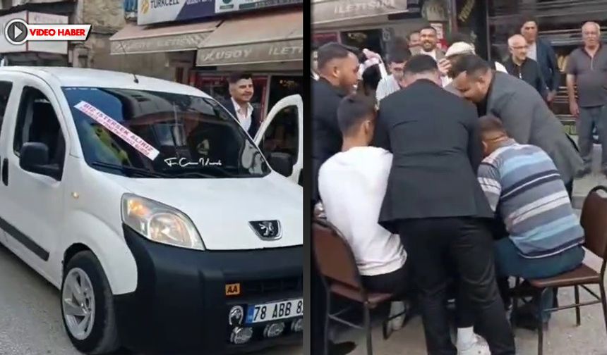 KONVOYUN ÖNÜNÜ TAVLA MASASIYLA KESTİLER