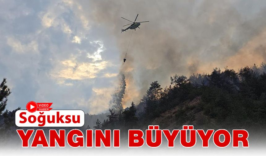 SOĞUKSU ORMAN YANGINI BÜYÜYEREK SÜRÜYOR