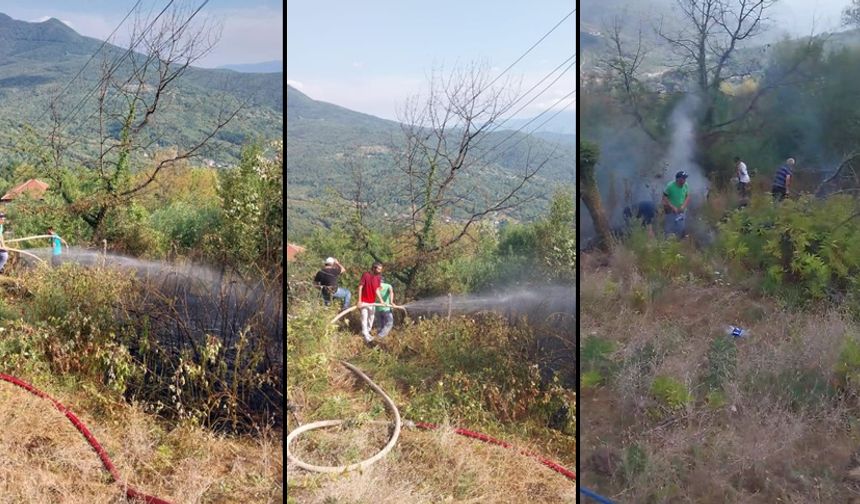 OTLUK ALANDA ÇIKAN YANGIN SÖNDÜRÜLDÜ