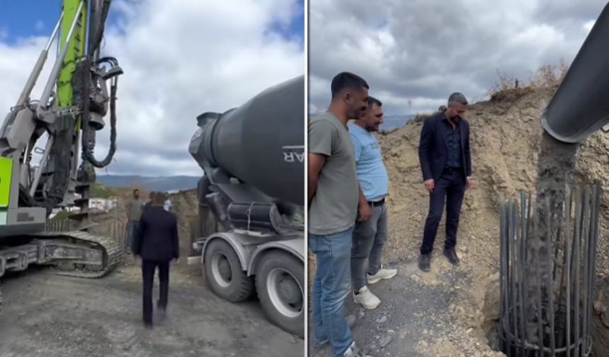 ESKİPAZAR KÜÇÜK SANAYİ SİTESİNDE İLK BETON ATILDI