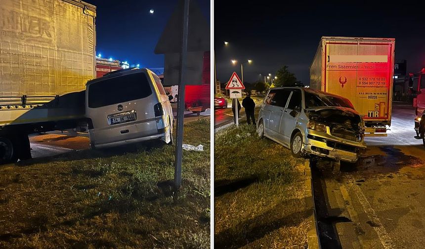 TERS İSTİKAMETE GİRİP AĞAÇLARA ÇARPTI: 1 YARALI