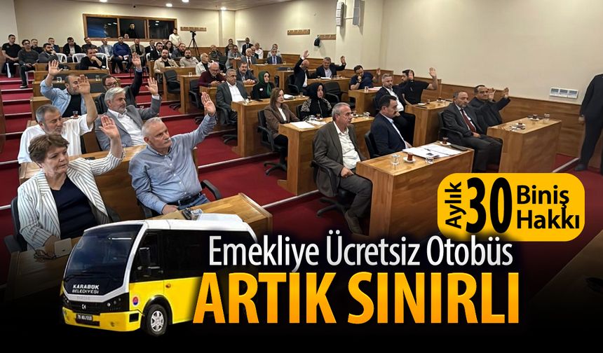 EMEKLİ ÜCRETSİZ OTOBÜS HAKKINA SINIRLAMA GELDİ