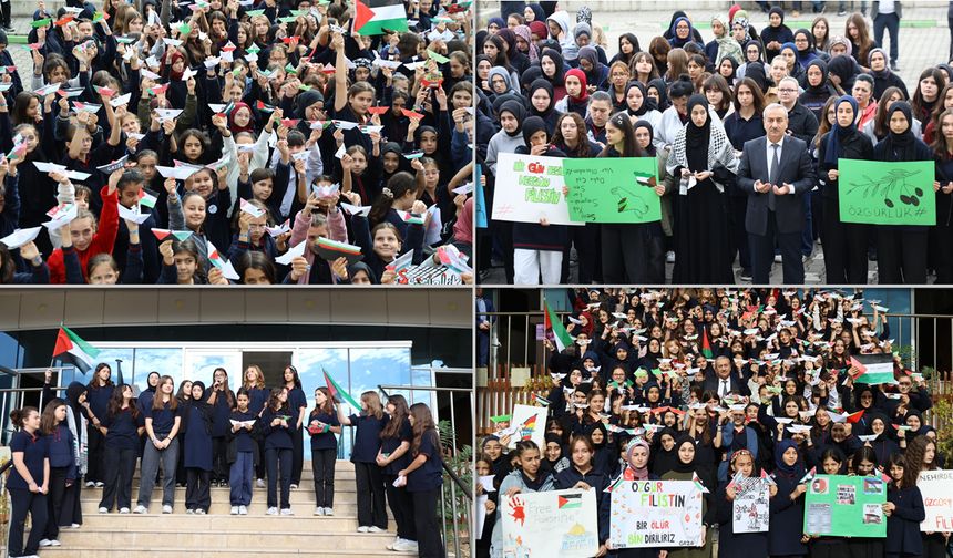 KARABÜK’TE ÖĞRENCİLER FİLİSTİN’E DESTEK İÇİN BİR ARAYA GELDİ