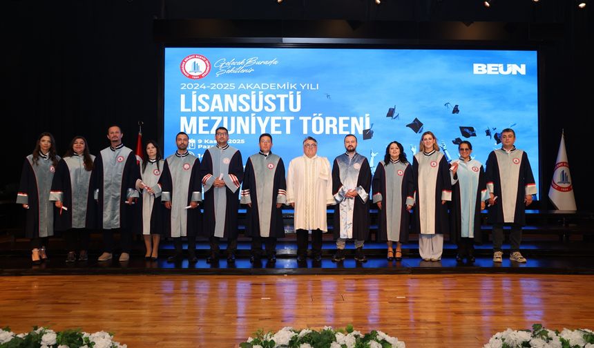 BEUN'DE AKADEMİK YILI LİSANS ÜSTÜ MEZUNİYET TÖRENİ YAPILDI