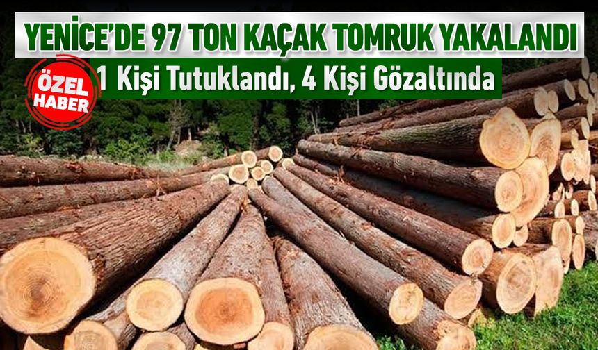 YENİCE'DE 97 TON KAÇAK TOMRUK YAKALANDI