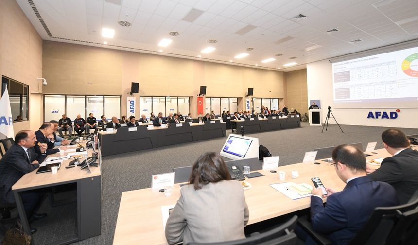 KASTAMONU'DA İL AFET RİSK AZALTMA PLANI TOPLANTISI YAPILDI