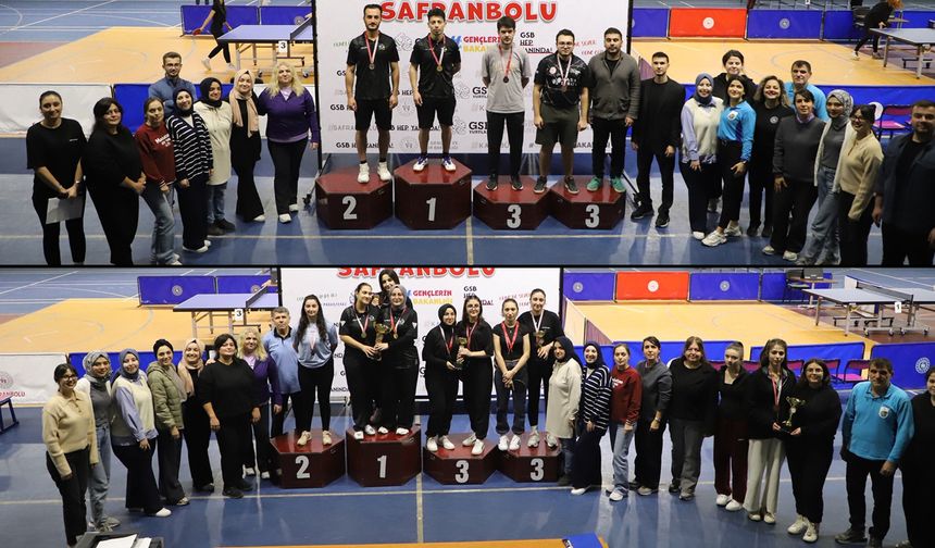 YURTLAR ARASI MASA TENİSİ TURNUVASI TAMAMLANDI