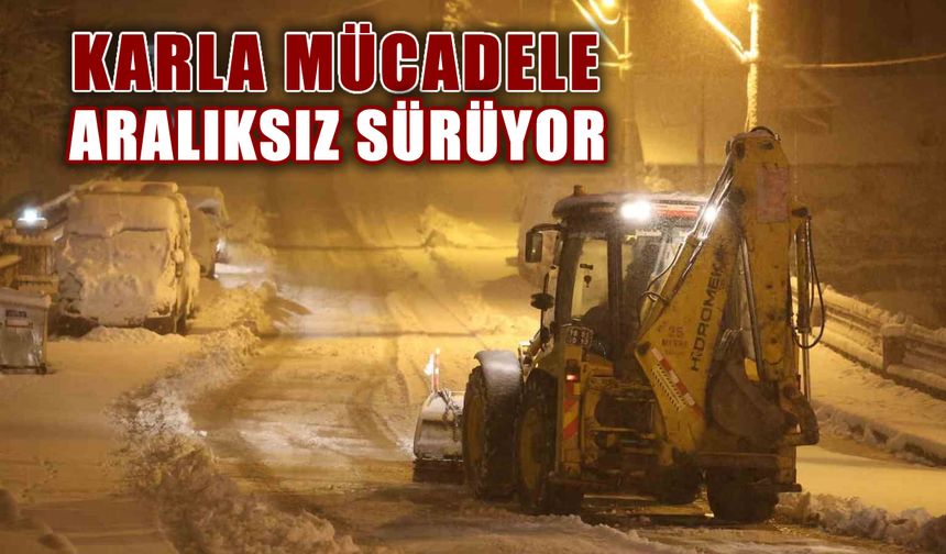 KARLA MÜCADELE ARALIKSIZ SÜRÜYOR