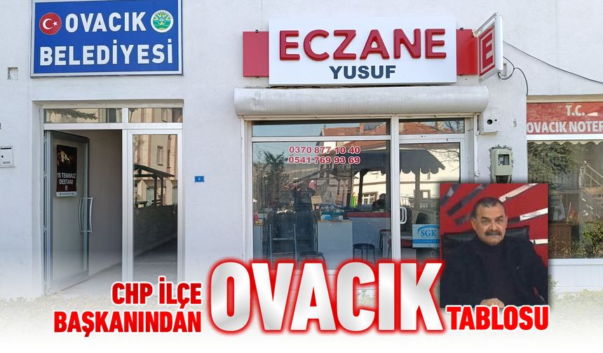 CHP İLÇE BAŞKANINDAN "OVACIK" TABLOSU