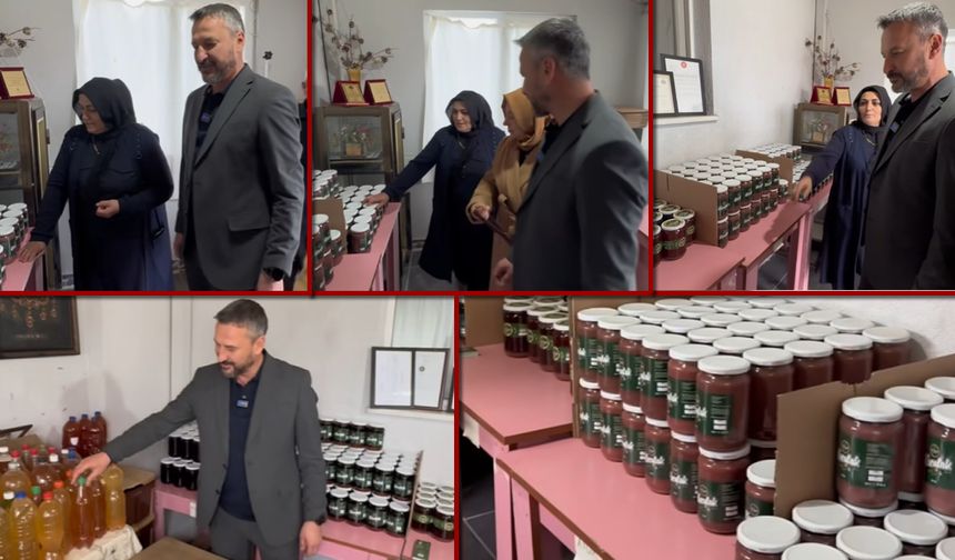 BAŞKAN CIVA'DAN KADIN GİRİŞİMCİYE DESTEK ZİYARETİ