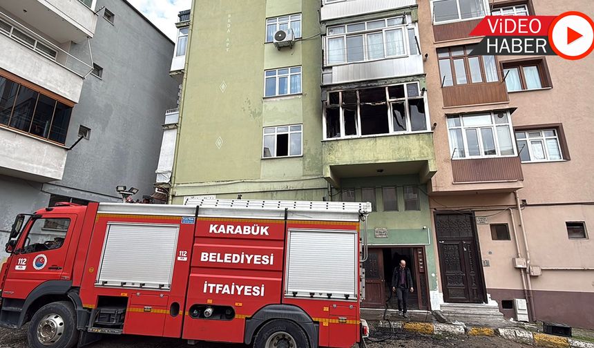 APARTMAN DAİRESİNDE YANGIN PANİĞİ