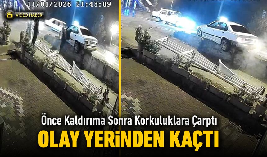 KAZA YAPAN SÜRÜCÜ ARACINI BIRAKIP KAÇTI