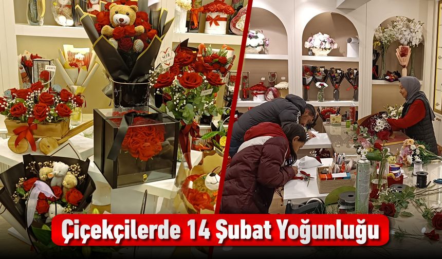 KARABÜK'TE ÇİÇEKÇİLERDE 14 ŞUBAT YOĞUNLUĞU YAŞANIYOR