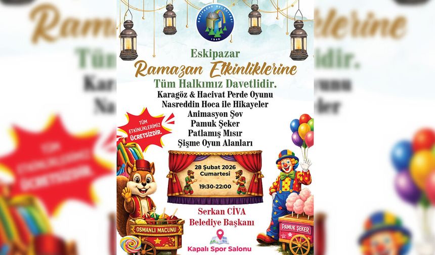 ESKİPAZAR'DA RAMAZAN ETKİNLİKLERİ SÜRÜYOR