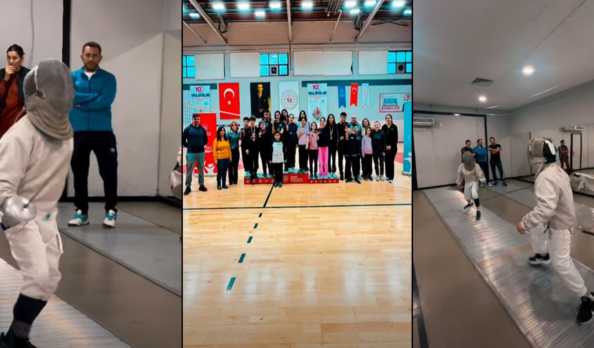 KARABÜK'TE OKUL SPORLARI ESKRİM İL BİRİNCİLİĞİ MÜSABAKALARI TAMAMLANDI