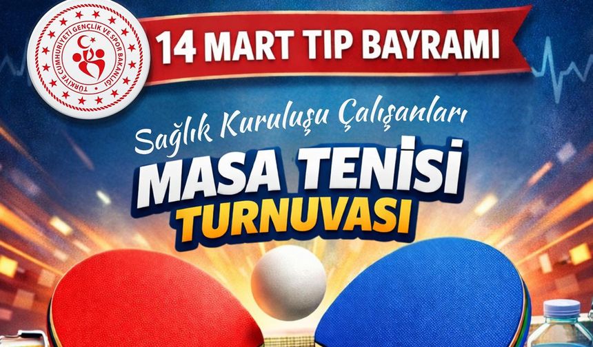 KARABÜK'TE 14 MART TIP BAYRAMINA ÖZEL MASA TENİSİ TURNUVASI