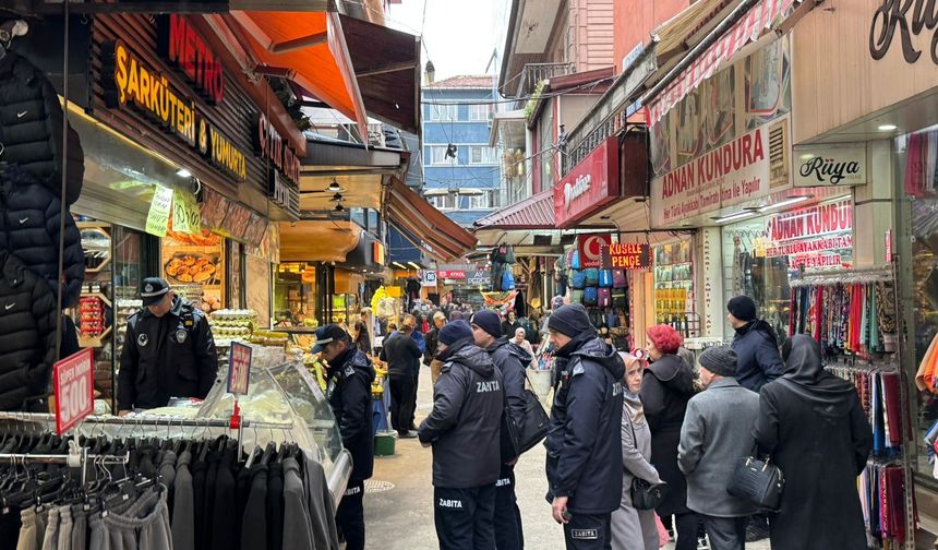 ZONGULDAK’TA ZABITADAN KALDIRIM İŞGALİ DENETİMİ