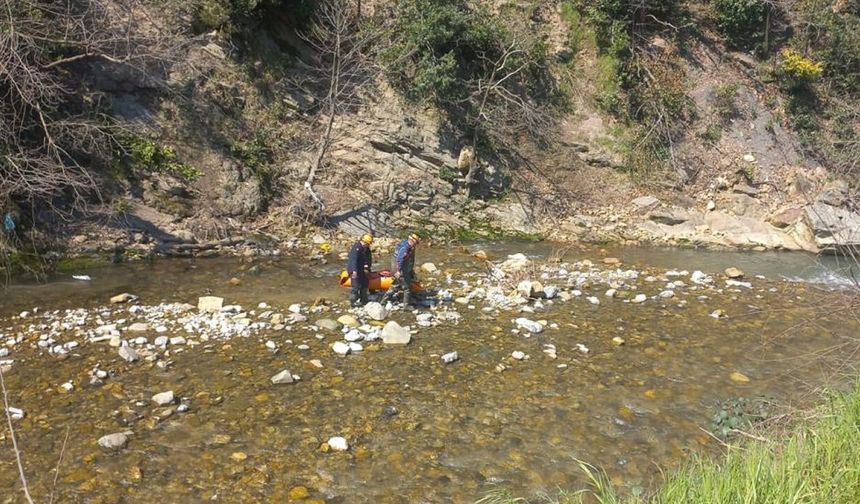 ALAPLI'DA BİR KADIN 150 METREDEN DERE YATAĞINA DÜŞTÜ