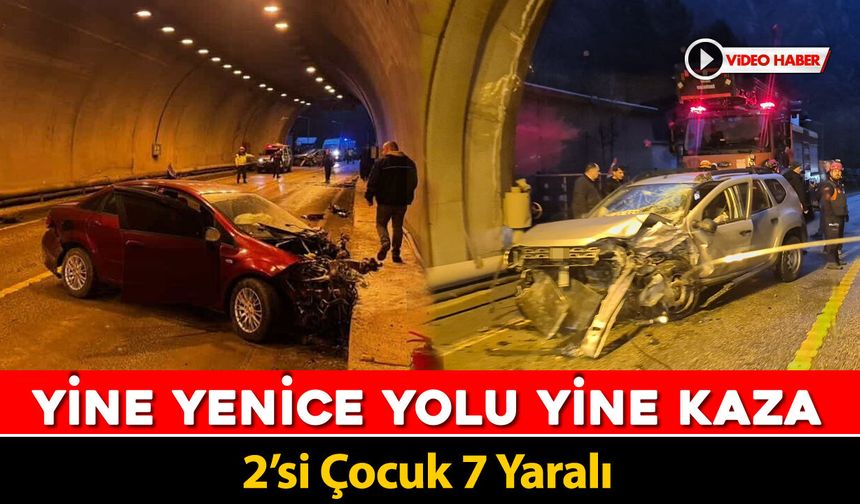 YİNE YENİCE YOLU YİNE KAZA: 2'Sİ ÇOCUK 7 YARAL