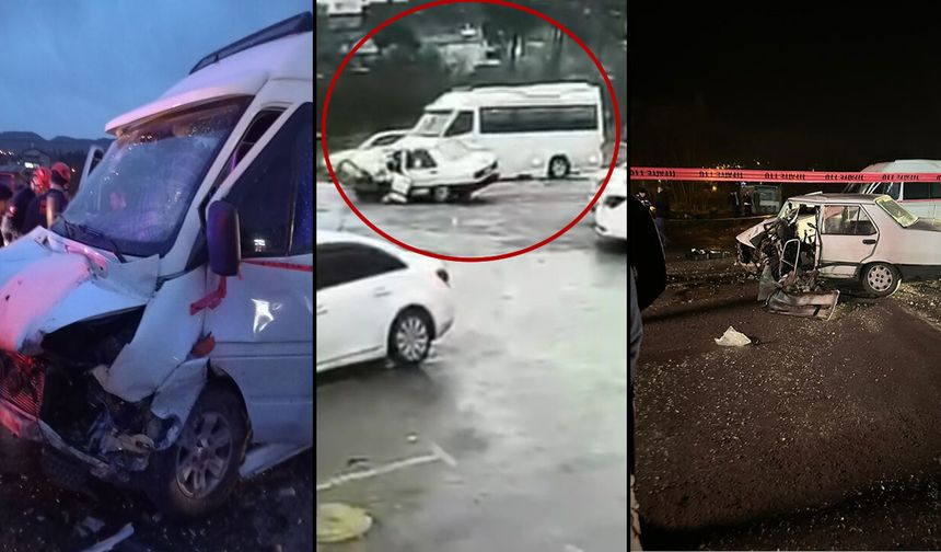 İŞÇİ SERVİSİ OTOMOBİLLE ÇARPIŞTI: 6 YARALI