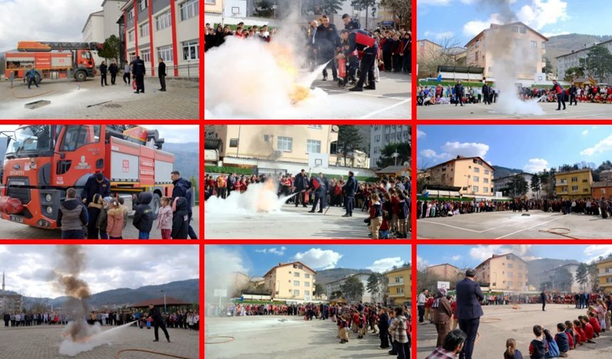 YENİCE'DE OKULLARDA DEPREM TATBİKATI YAPILDI