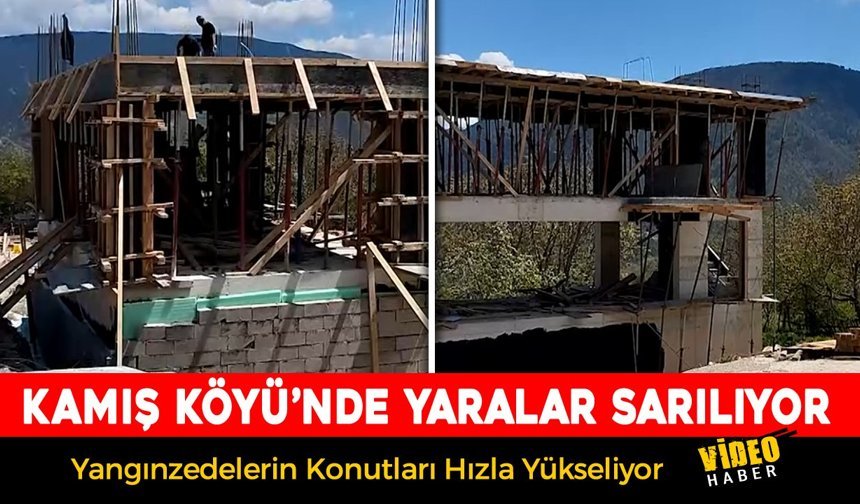 KAMIŞ KÖYÜ'NDE YENİ KONUT ÇALIŞMALARI SÜRÜYOR