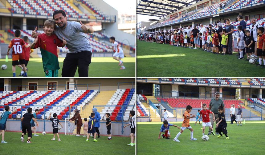 KARABÜK'TE AİLELER VE ÇOCUKLAR STADYUMDA SPORLA BULUŞTU