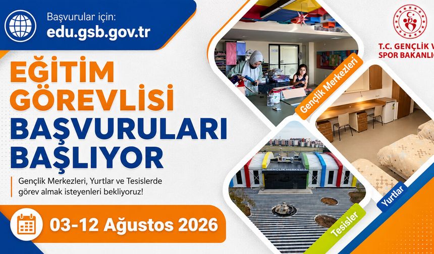 GSB EĞİTİM GÖREVLİSİ BAŞVURULARI 3 AĞUSTOS'TA BAŞLIYOR
