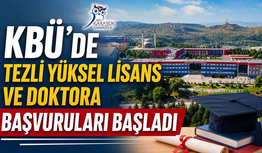 KBÜ'DE TEZLİ YÜKSEL LİSANS VE DOKTORA BAŞCURULARI BAŞLADI