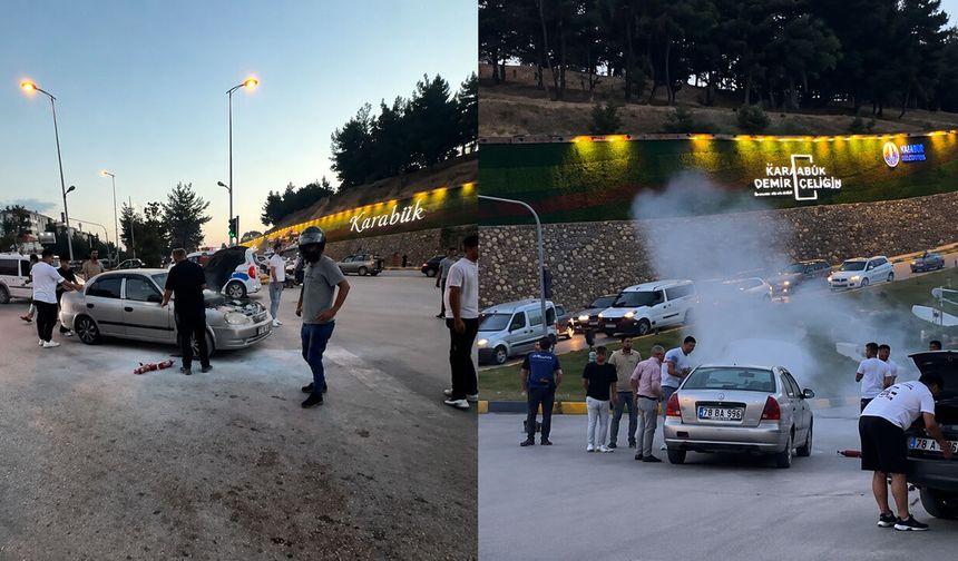 MOTORDAN YÜKSELEN DUMANLAR ALARMA GEÇİRDİ