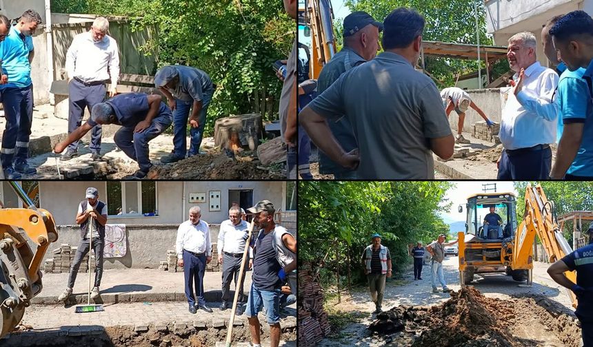 YENİCE'DE ALTYAPI ÇALIŞMALARI HIZ KESMEDEN DEVAM EDİYOR