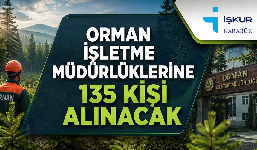 ORMAN İŞLETME MÜDÜRLÜKLERİNE 135 KİŞİ ALINACAK